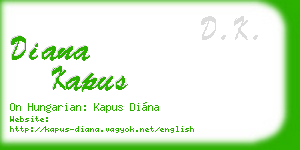 diana kapus business card